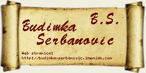 Budimka Šerbanović vizit kartica
